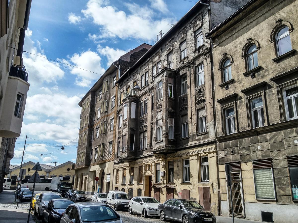 Alta Huser, nhe Keleti Plyaudvar (Ostbahnhof) in Budapest. Foto: 21.05.2019, Budapest.