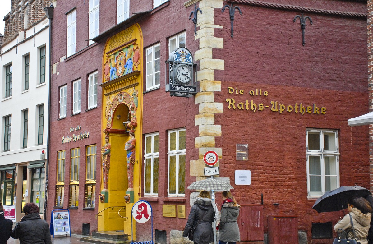 Alte Rathausapotheke in Lneburg. 30. Januar 2016.