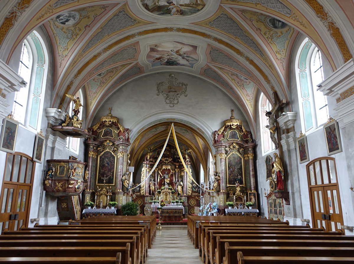 Altendorf, barocker Innenraum der St. Andreas Kirche (04.06.2017)