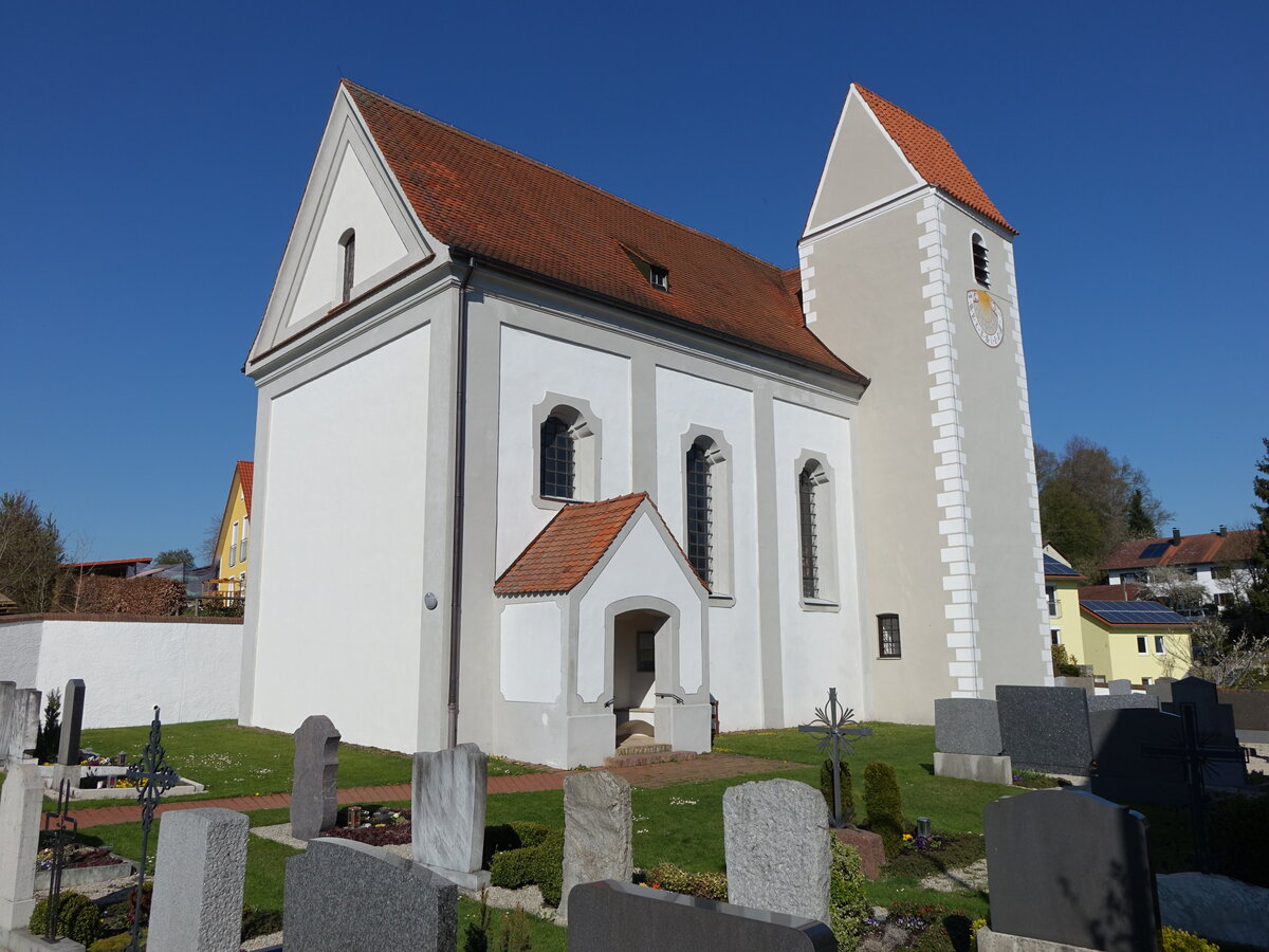 Altenhausen, Pfarrkirche St. Valentin, erbaut 1717 (19.04.2015)