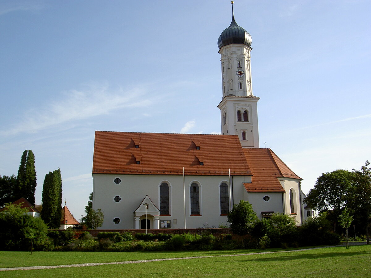 Altenmnster, Pfarrkirche St. Vitus, Chor 15. Jahrhundert, Langhaus erbaut 1696 (20.07.2014)