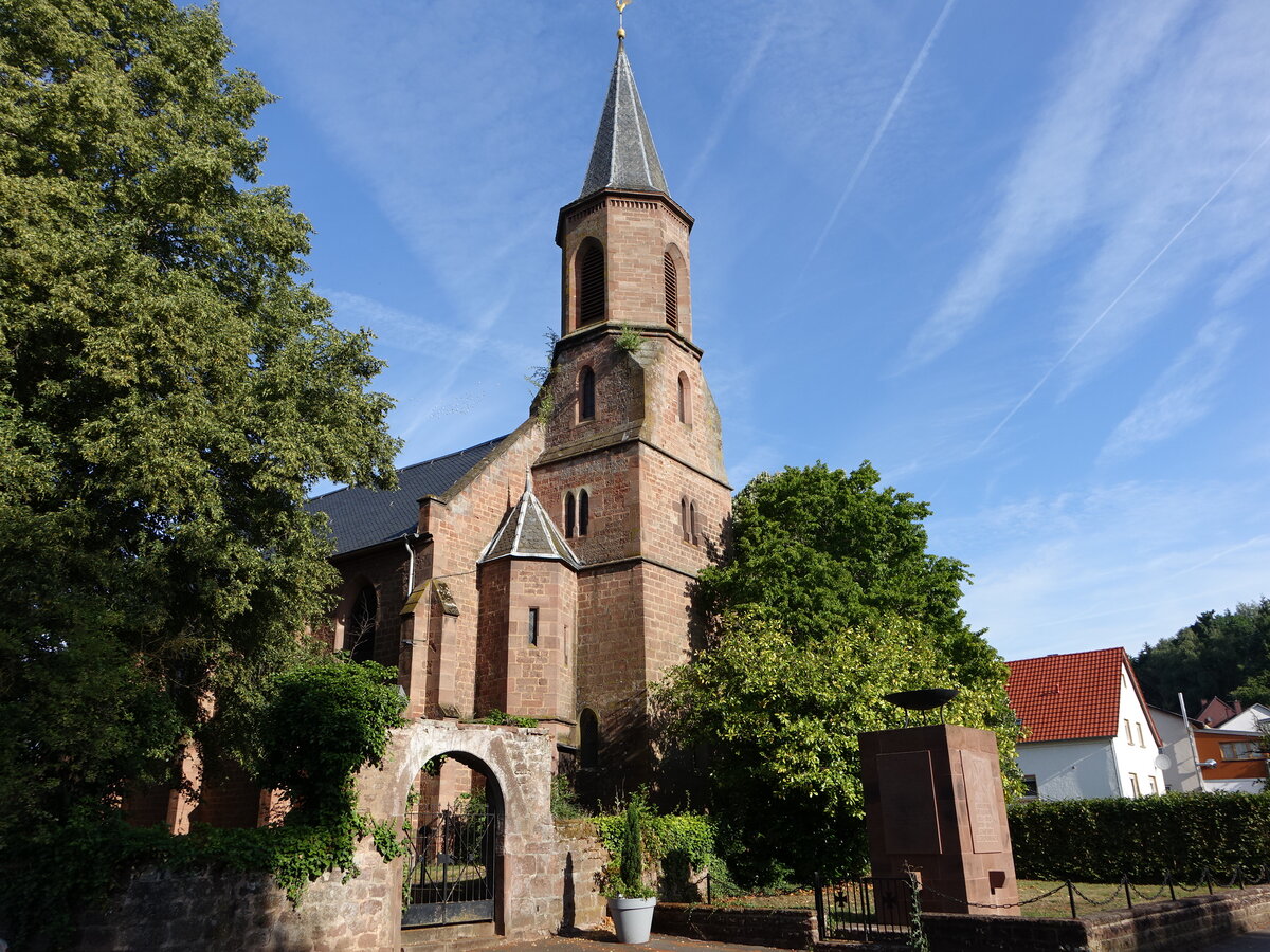 Althornbach, evangelische St. Matthias Kirche, erbaut von 1883 bis 1884 (14.07.2023)