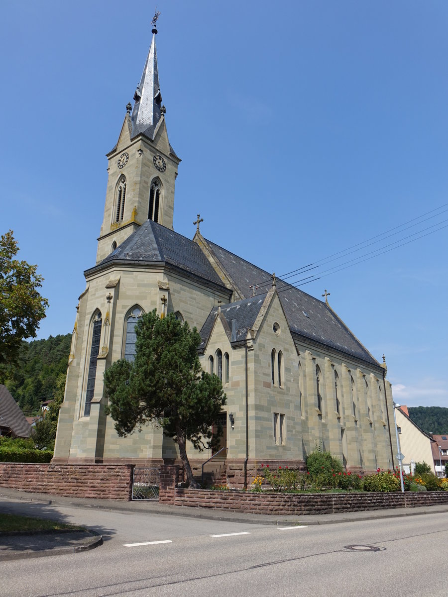 Altoberndorf, Pfarrkirche St. Silvester, erbaut von 1889 bis 1890 durch Josef Morlok (19.08.2018)