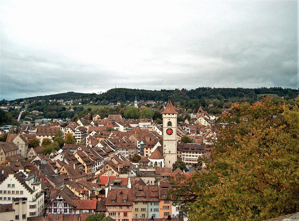 Altstadt Schaffhausen mit Kirche St. Johann, von Munot aus gesehen - 24.09.2004