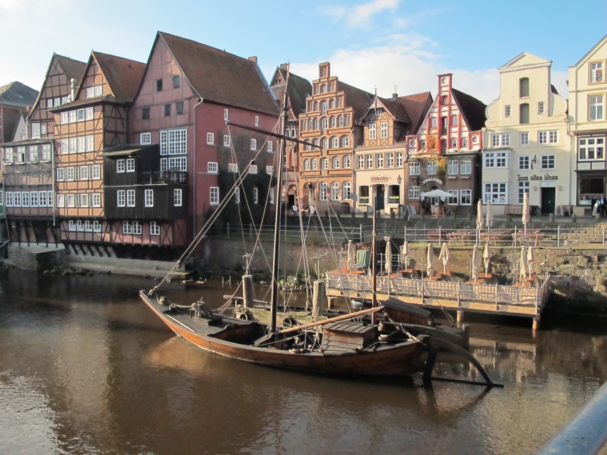 Am Stintmarkt mit Hafen Lneburg (10. November 2013)