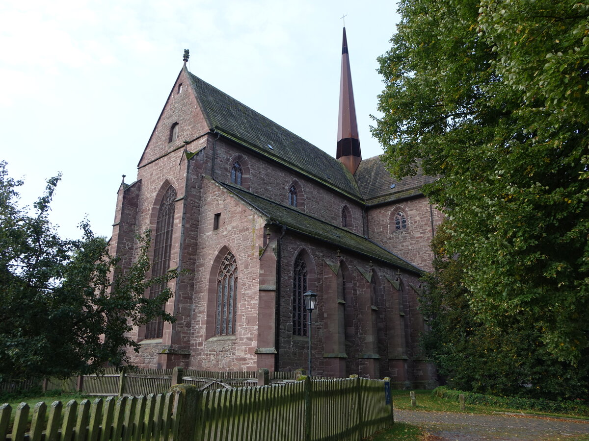 Amelungsborn, Klosterkirche, Langhaus erbaut um 1150, Chor und Querschiff erbaut ab 1350 (30.09.2023)