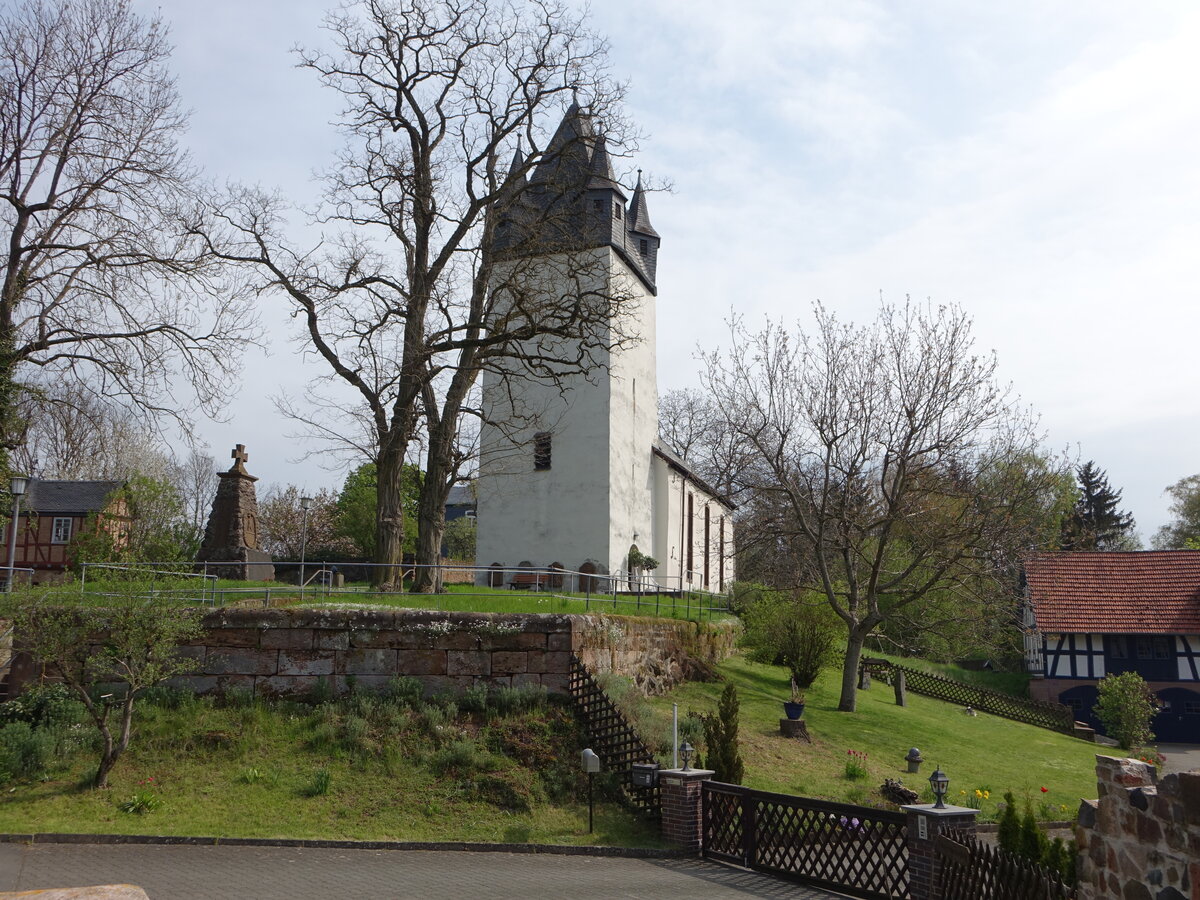 Amnau, evangelische Kirche, ehemalige Wehrkirche aus dem 16. Jahrhundert (01.05.2022)
