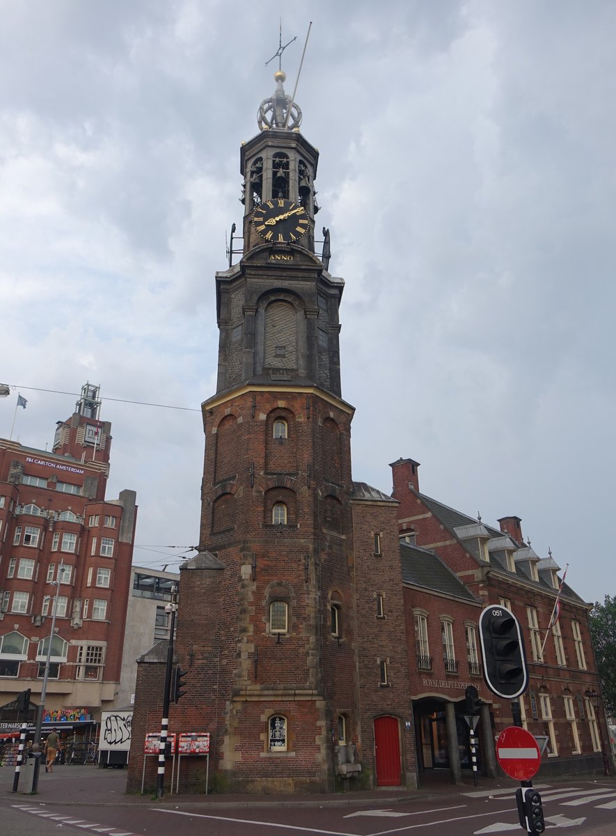 Amsterdam, Munttoren, erbaut um 1500 (28.08.2016)