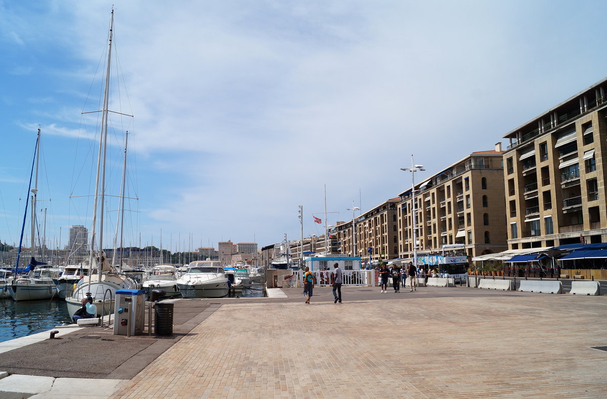 An der Promenade am Alten Hafen in Marseille, 1. Arrondissement; 10.09.2018.