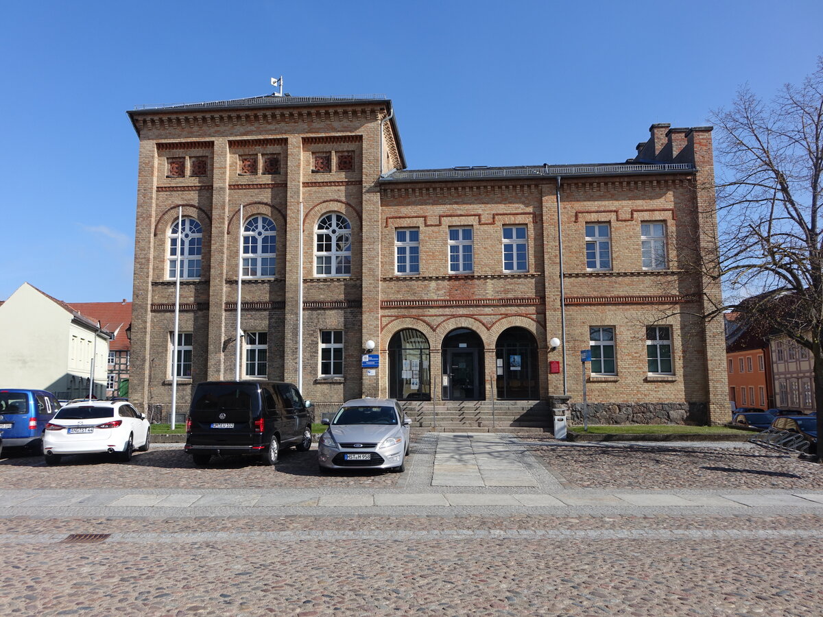 Angerm�nde, altes Gericht am Markt, heute Polizeirevier (09.04.2026)