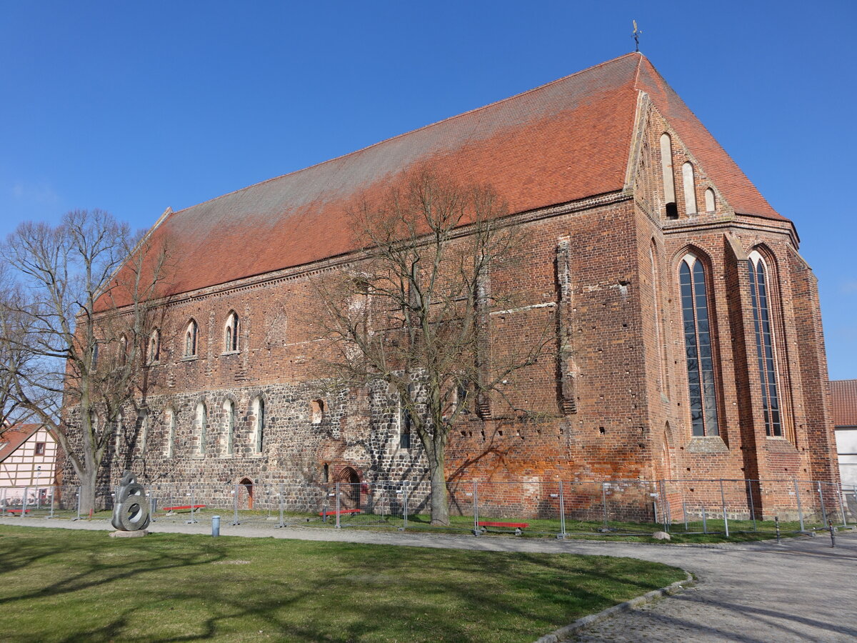 Angerm�nde, Franziskaner-Klosterkirche Peter und Paul, erbaut im 13. Jahrhundert im Stil der Backsteingotik (09.04.2026)