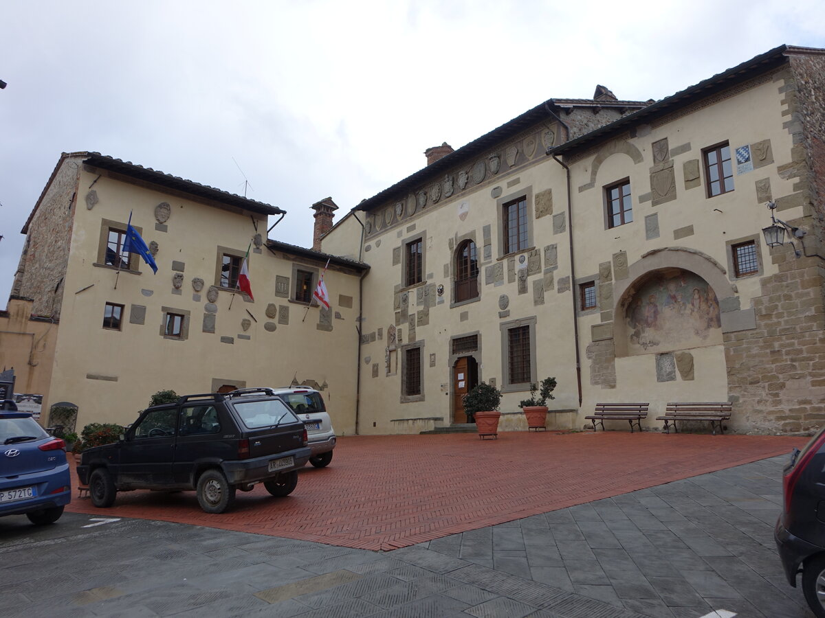 Anghiari, Palazzo Pretorio, erbaut im 16. Jahrhundert (02.04.2022)