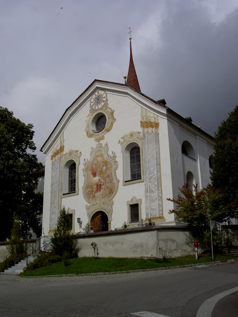Anras, Kath. Pfarrkirche St. Stephan, erbaut ab 1325, Anbau eines barocken Langhauses Mitte des 18. Jahrhunderts (18.09.2014)