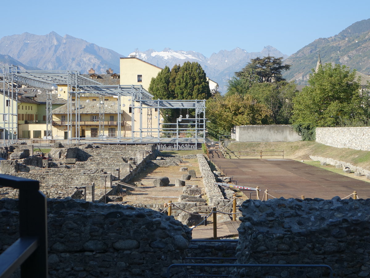 Aosta, Anfiteatro Romano in der Vie di Teatro Romano (05.10.2018)