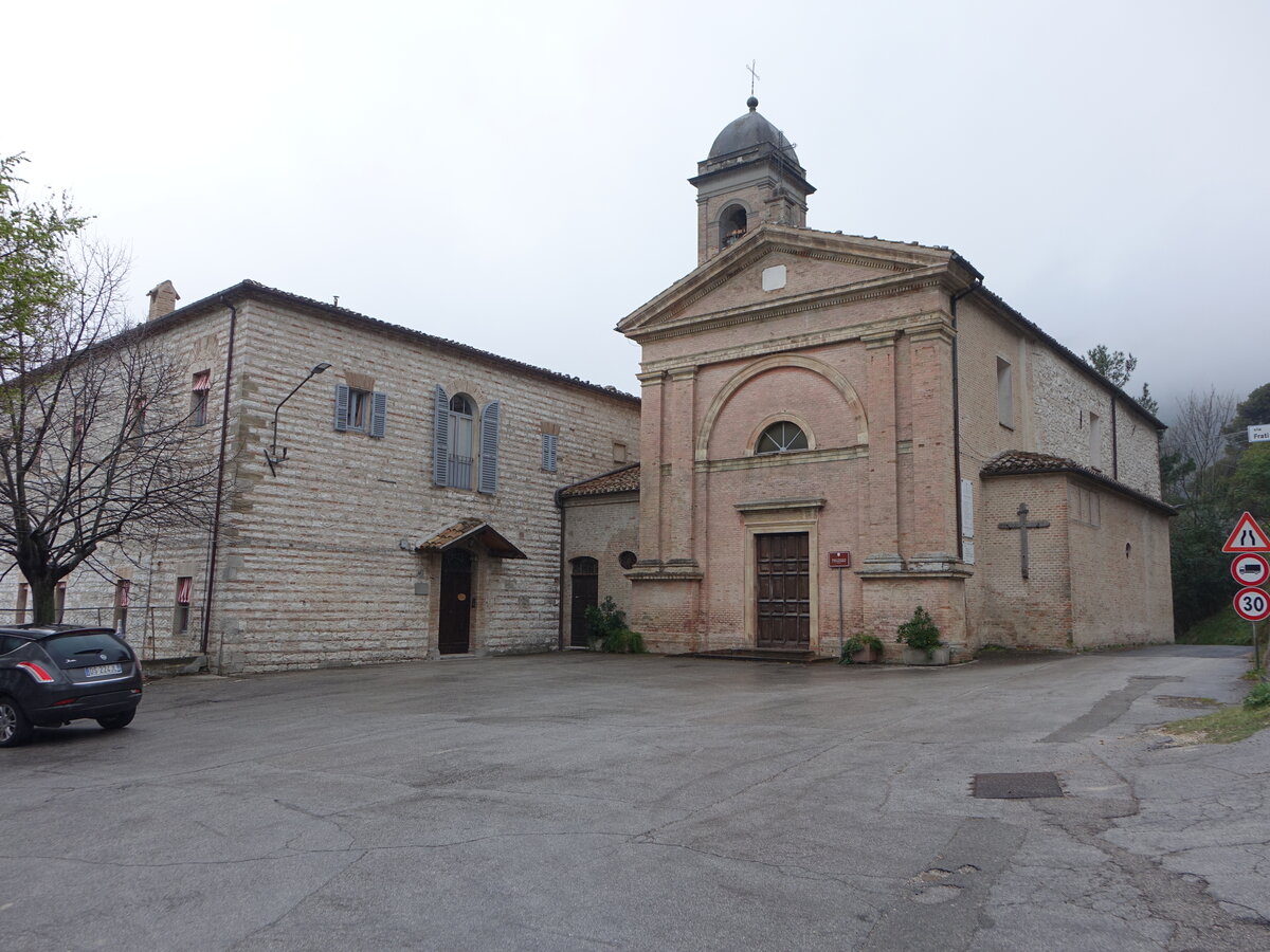 Arcevia, Convento San Giovanni Battista, erbaut im 17. Jahrhundert (30.03.2022)