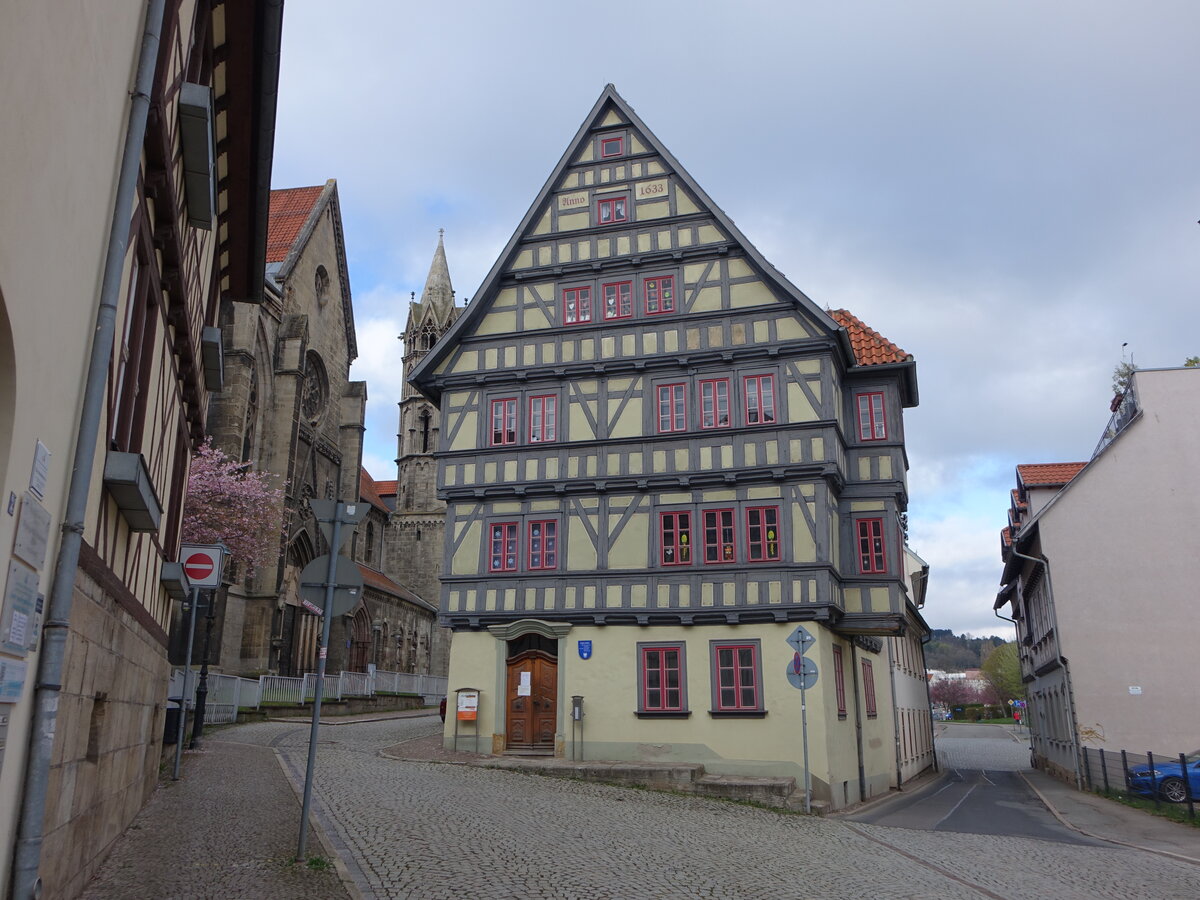 Arnstadt, Klostermhle des Benediktinerinnenkloster, erbaut 1325, von 1585 bis 1859 Papiermhle (16.04.2022)