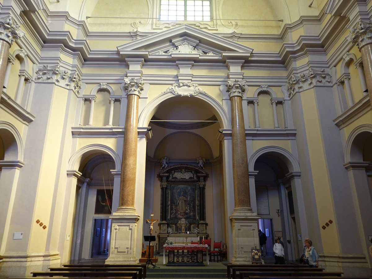 Arona, barocker Innenraum der Pfarrkirche San Carlo (06.10.2019)