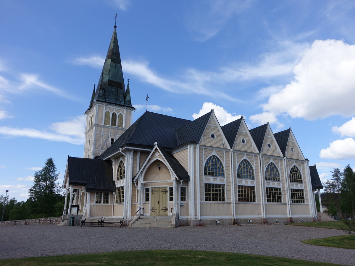 Arvidsjaur, Ev. Kirche, erbaut von 1900 bis 1902 von Felix Holmstrm (01.06.2018)