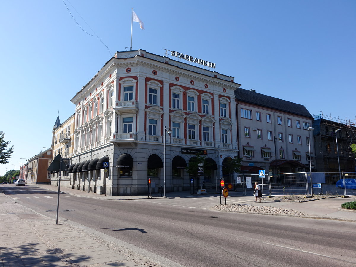 Arvika, Gebude der Sparbanken an der Jrnvgsgatan Strae (30.05.2018)