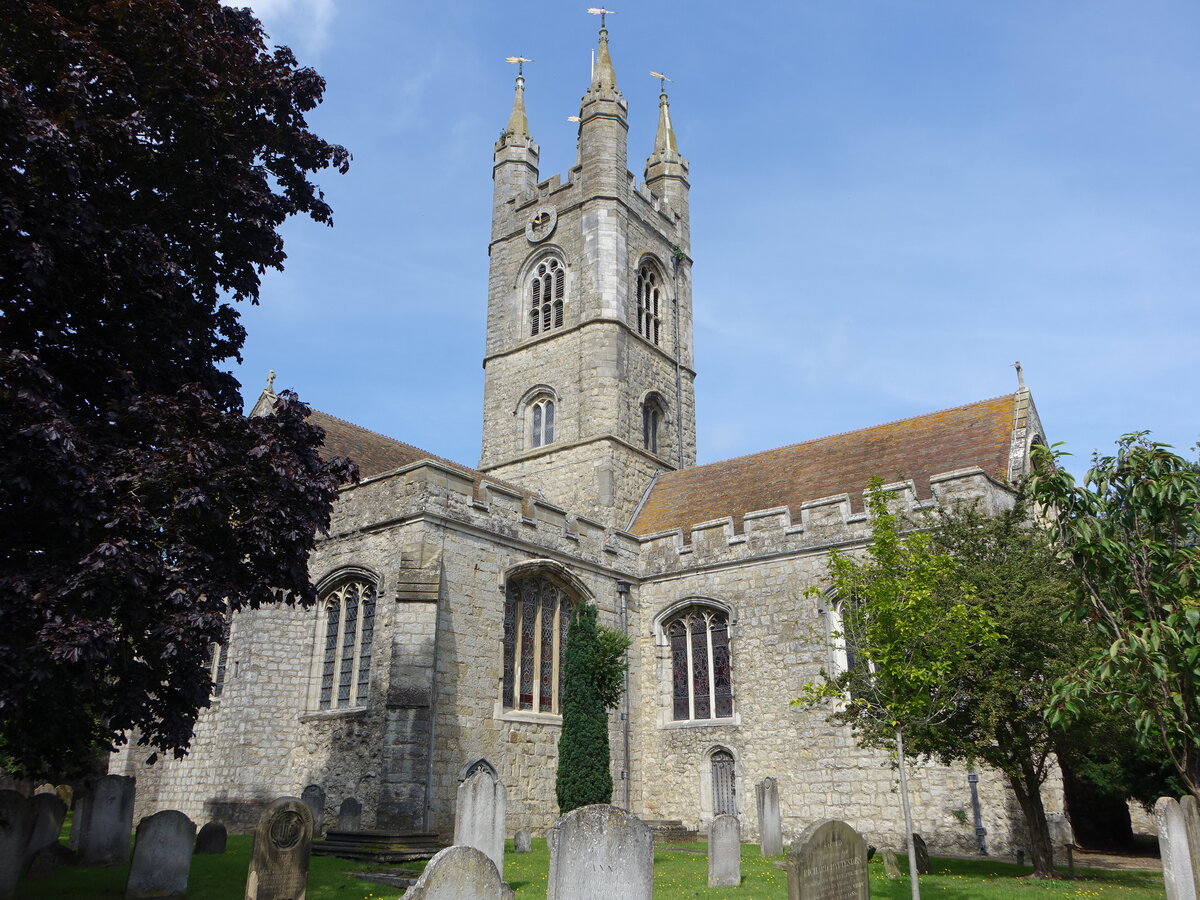 Ashford, Pfarrkirche St. Mary, erbaut im 13. Jahrhundert (03.09.2023)