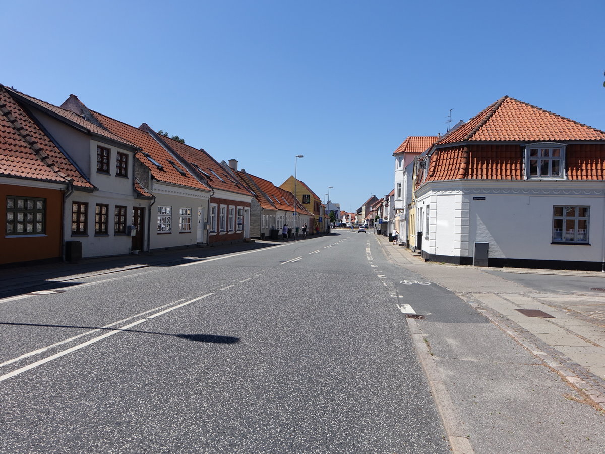 Assens, historische Huser in der Ostergade in der Altstadt (06.06.2018)