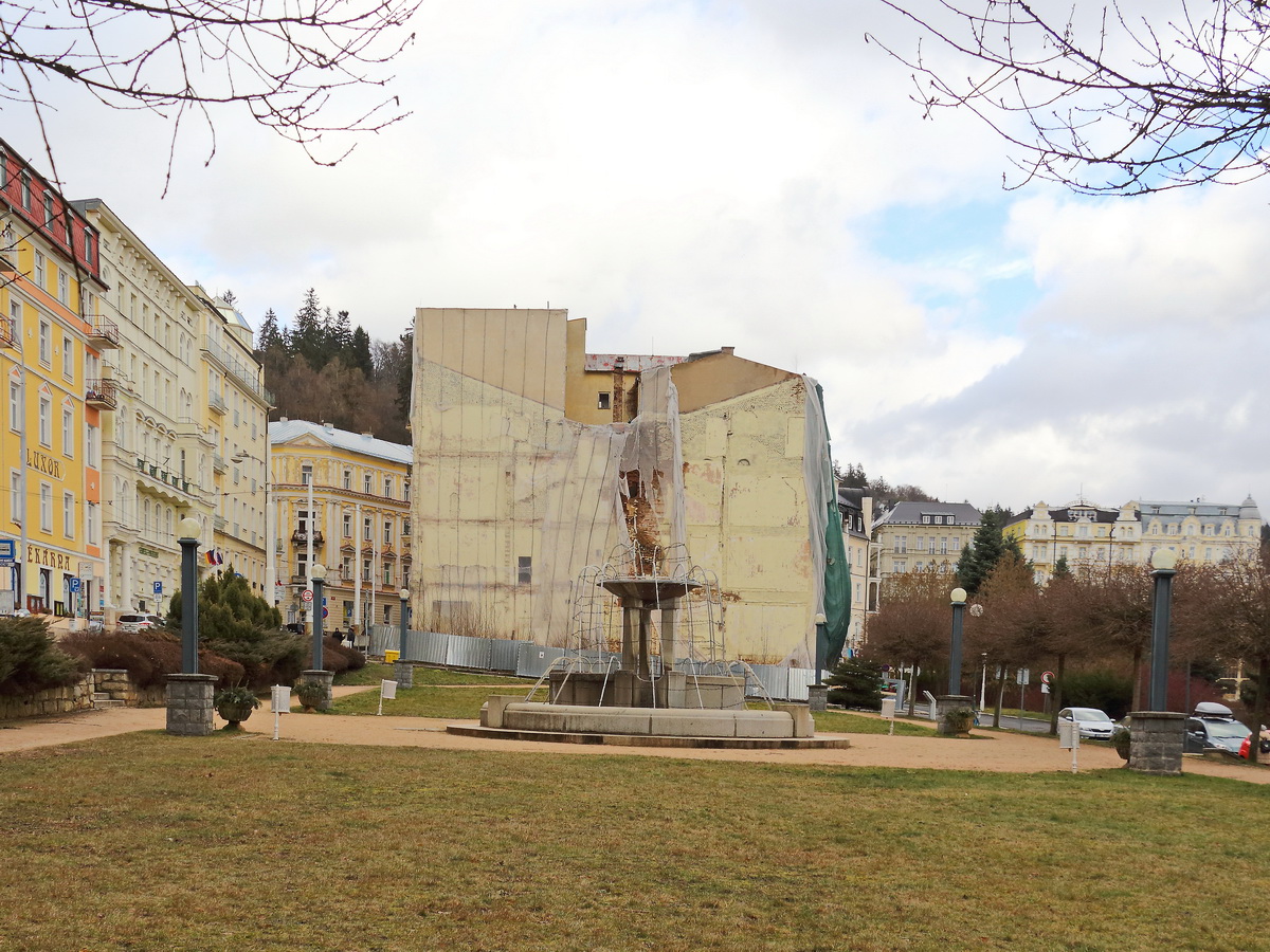 Auch dieses Bild gibt es in Marienbad, hier am Park nahe der Hauptkolonnade.