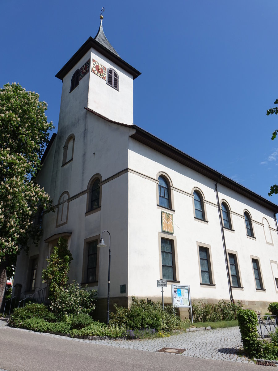 Auenstein,  evangelische St. Jakobus Kirche, erbaut 1832 (29.04.2018)