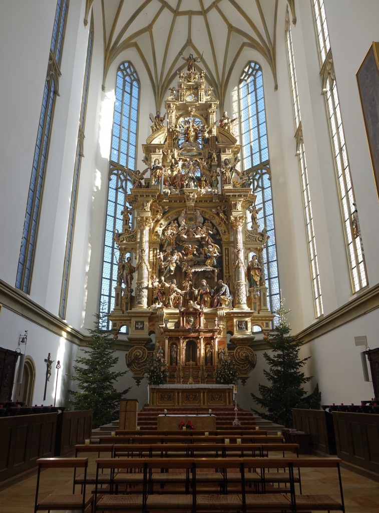 Augsburg, Hochaltar in der St. Ulrich und Afra Kirche, erbaut von Hans Krumpers (20.12.2015)