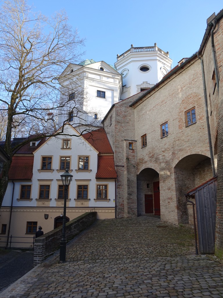 Augsburg, oberes Brunnenmeisterhaus, kleiner und groer Wasserturm (20.12.2015)