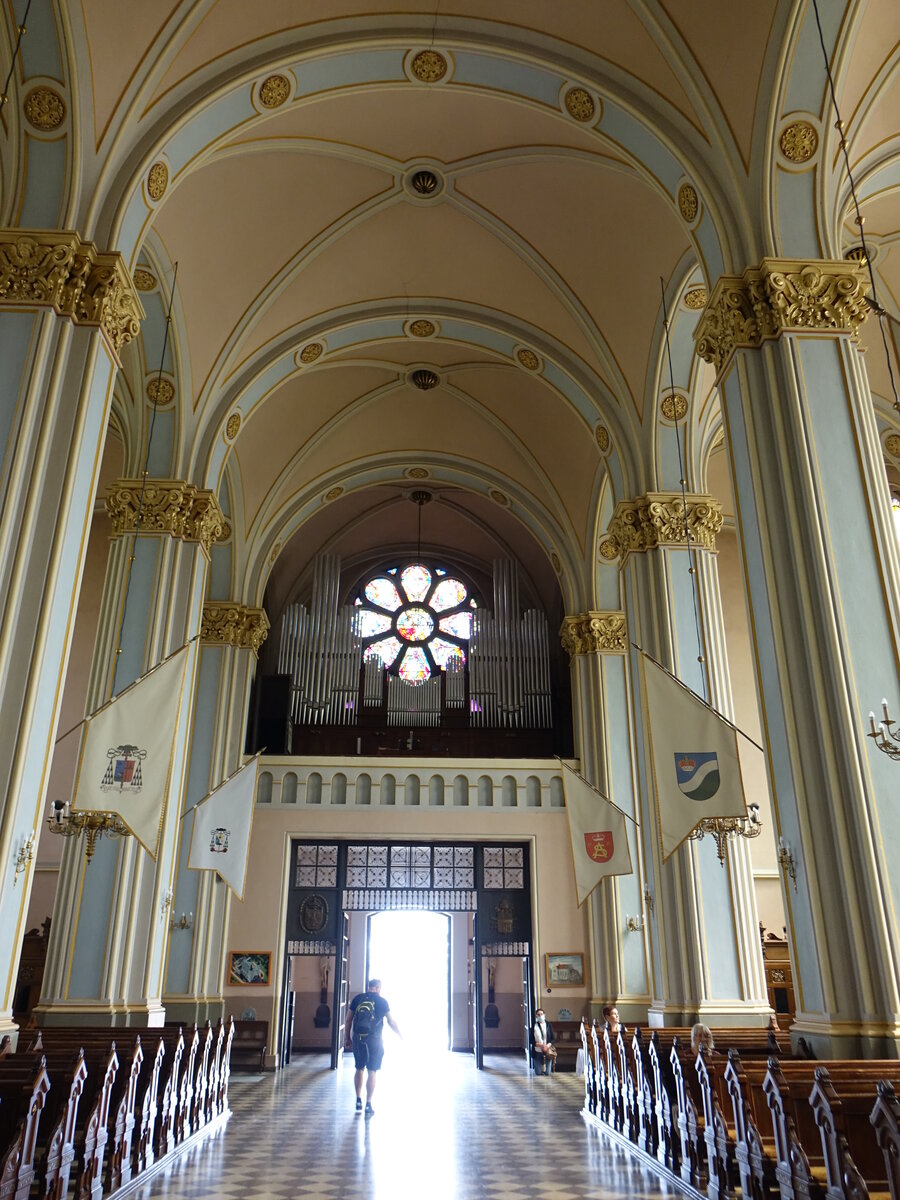 Augustow, Orgelempore in der kath. Pfarrkirche Herz Jesu (04.08.2021)