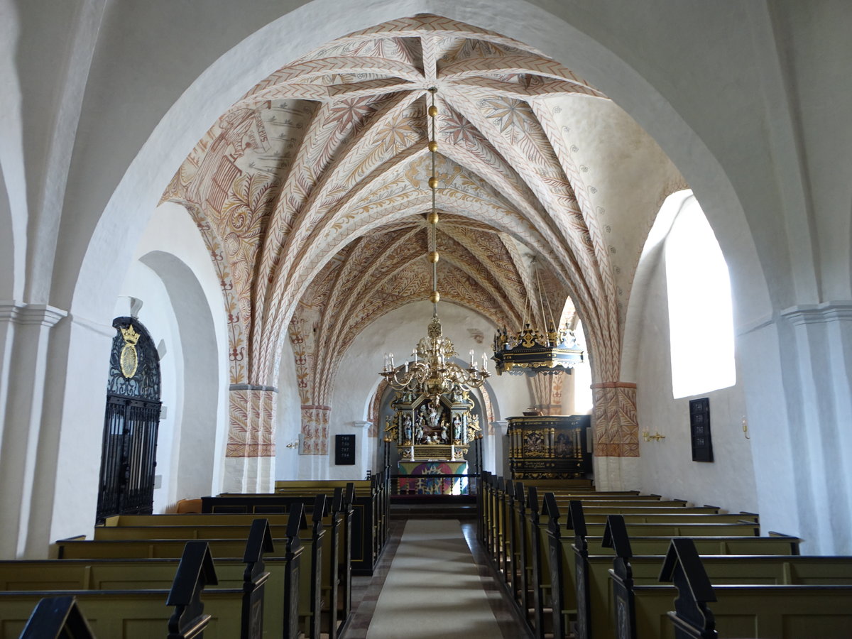 Auning, nachreformatorische Kalkmalereien von Rasmus Rytter von 1562 in der ev. Kirche (07.06.2018)