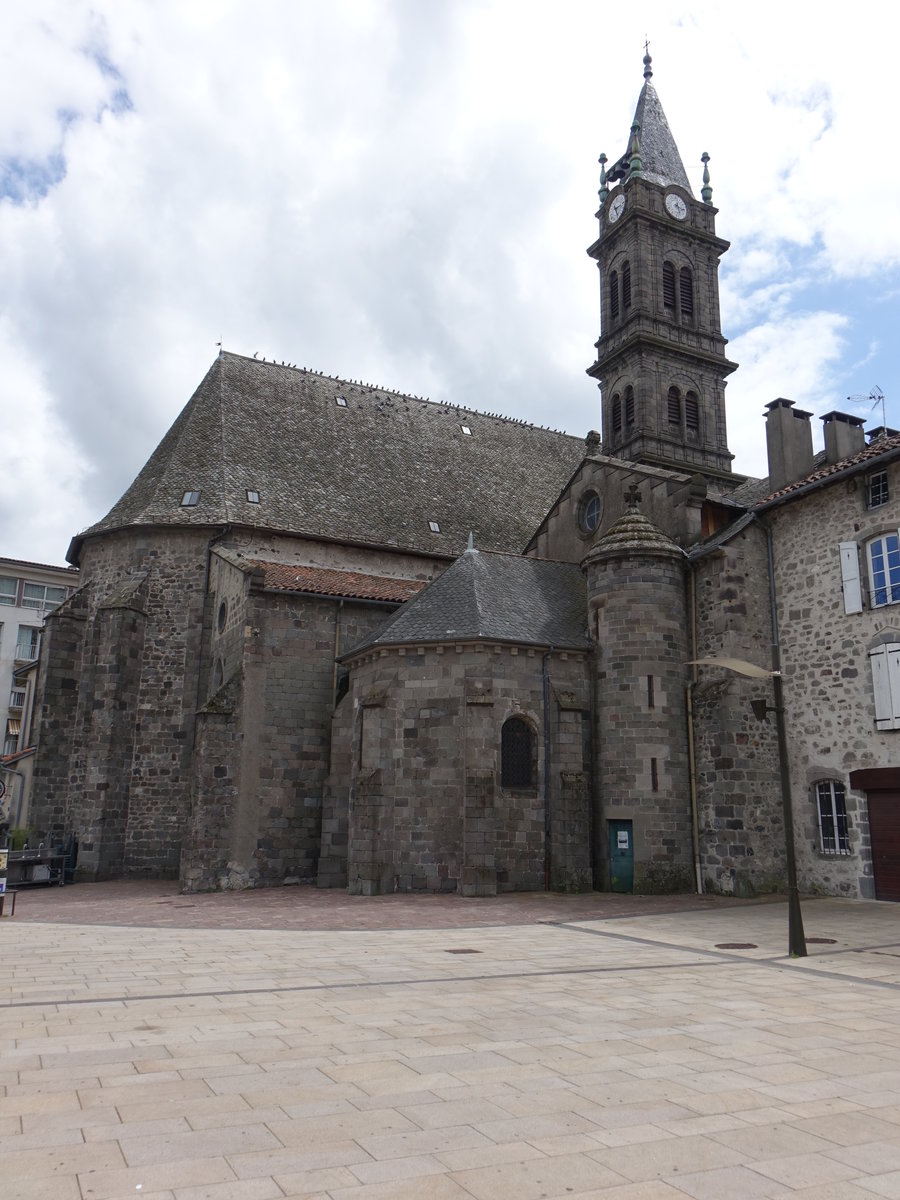 Aurillac, Kirche Notre-Dame-des-Neiges, ehem. Franziskanerkapelle, erbaut im 14. Jahrhundert (21.07.2018)