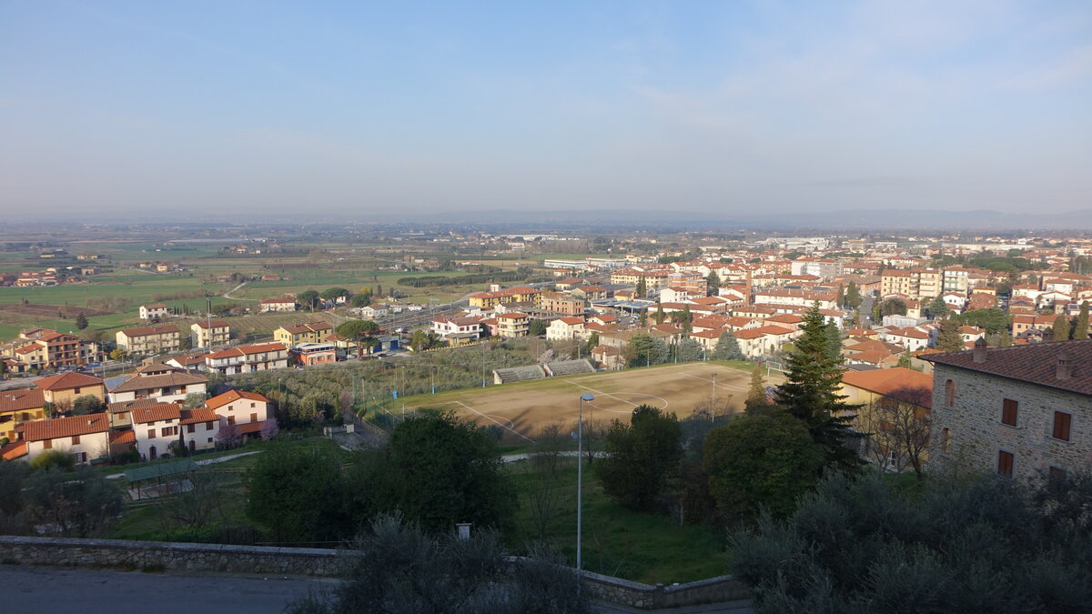 Ausblick auf die Vororte von Castiglion Fiorentino (26.03.2022)