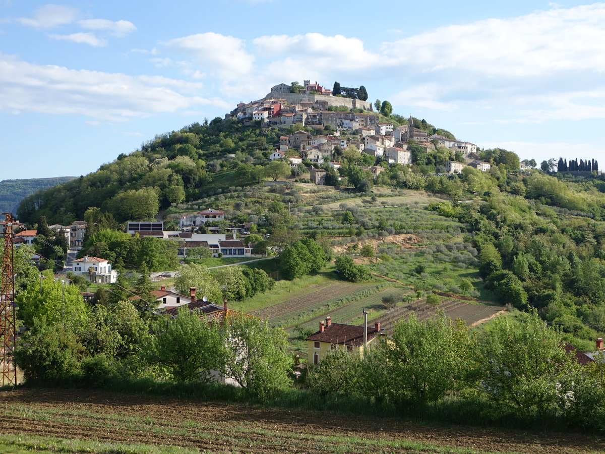 Aussicht auf die Altstadt von Pazin in der Gespanschaft Istrien (29.04.2017)