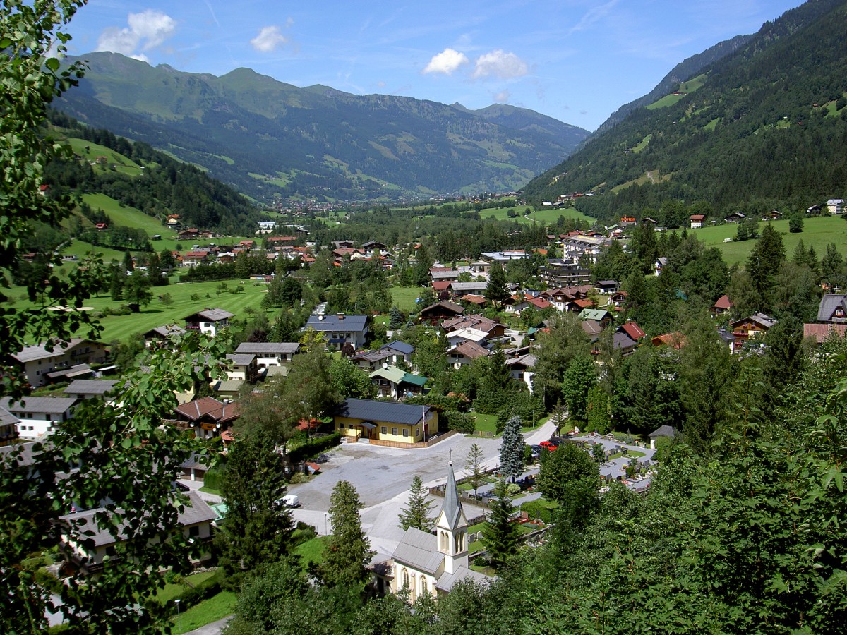 Aussicht auf Bad Gastein im Gasteiner Tal (01.08.2014)