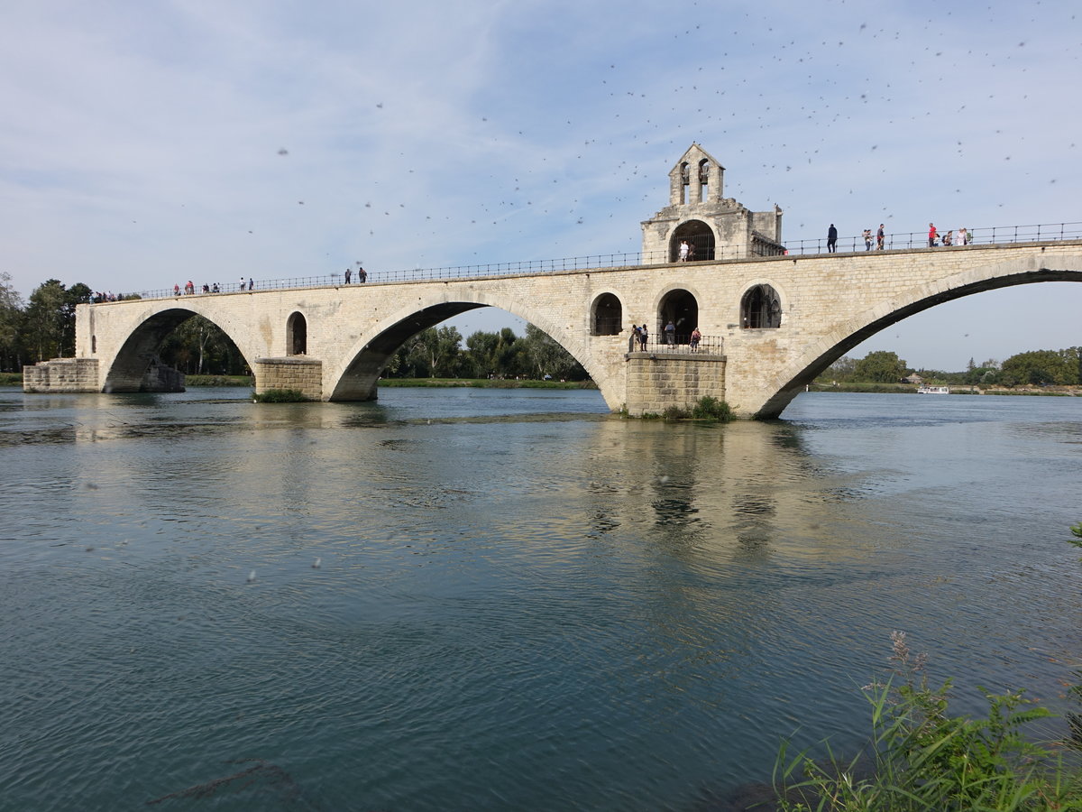 Avignon, Pont Saint-Benezet, erbaut im 12. Jahrhundert (22.09.2017)