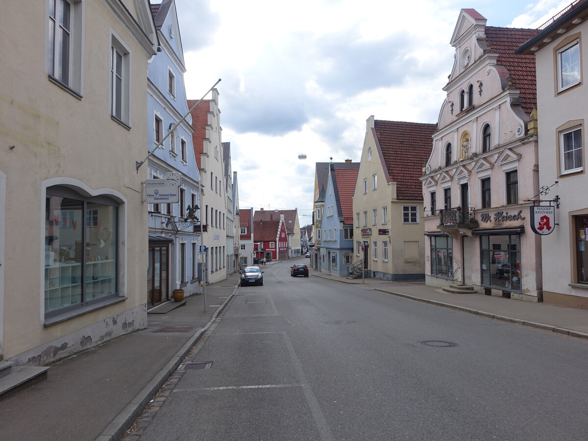 Babenhausen, Giebelhuser in der Stadtgasse (19.03.2023)