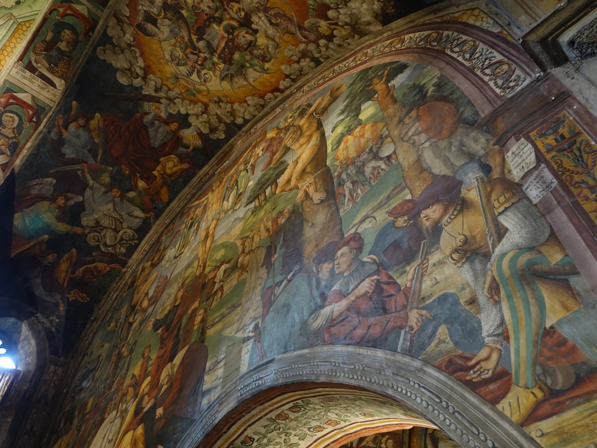 Baceno, Fresken von Antonio Zanetti in der Pfarrkirche St. Gaudenzio (06.10.2019)