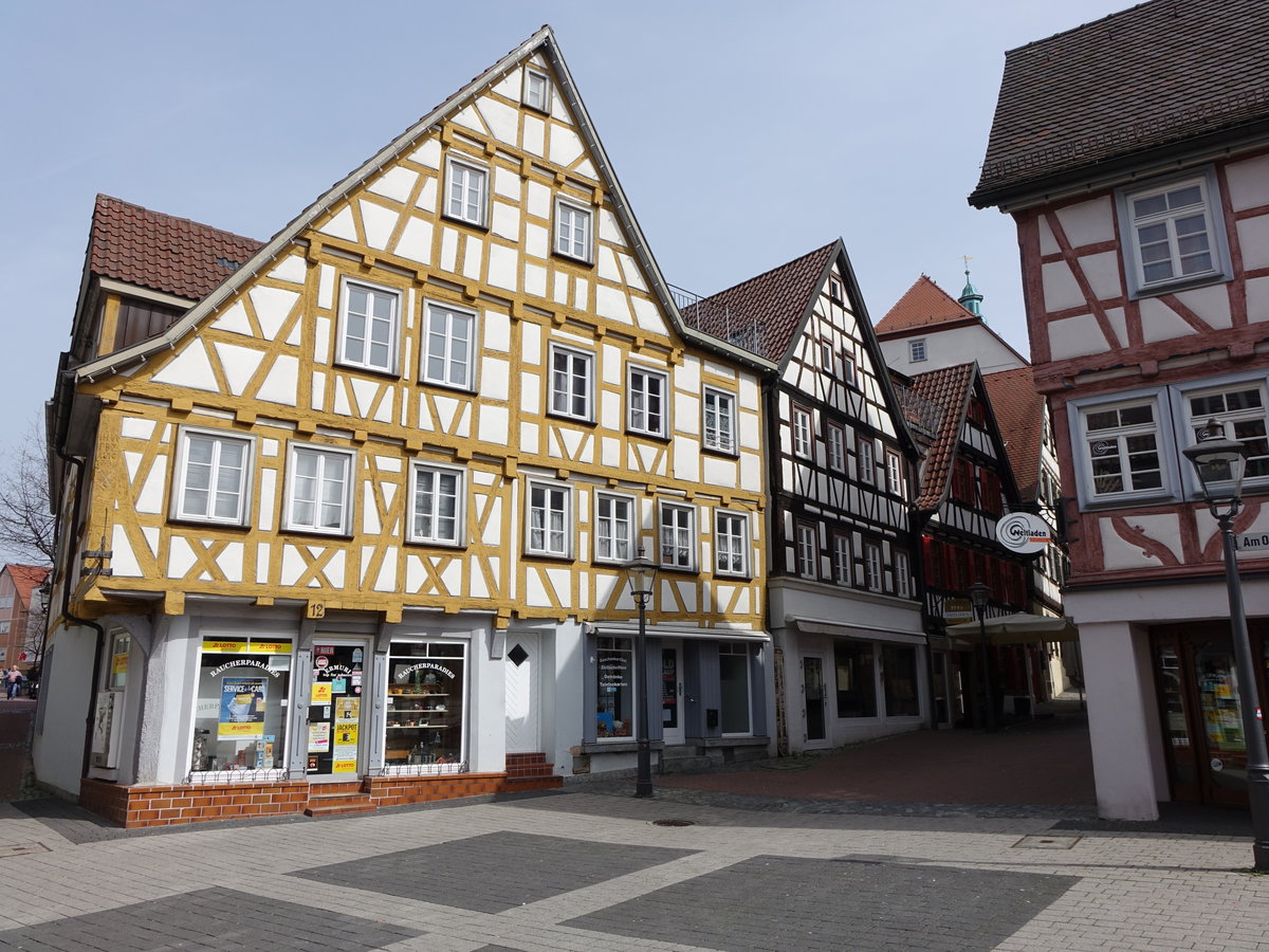 Backnang, Fachwerkhuser am Obstmarkt (03.04.2016)