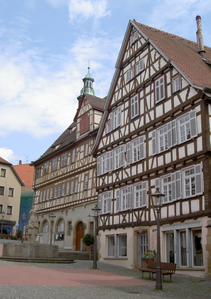 Backnang, Rathaus von 1716 am unteren Marktplatz (27.07.2008)