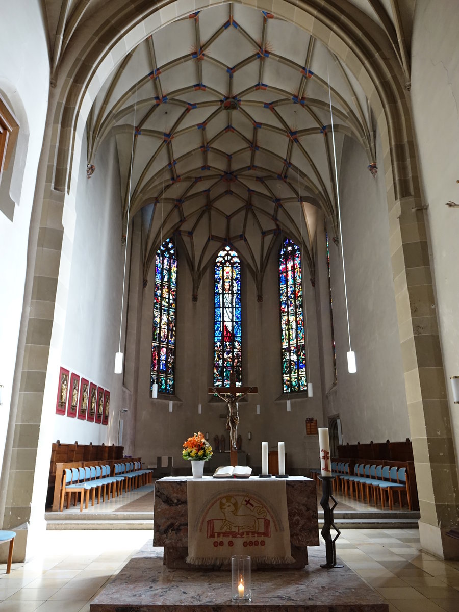 Backnang, sptgotischer Chor der Siftskirche St. Pankratius (03.04.2016)