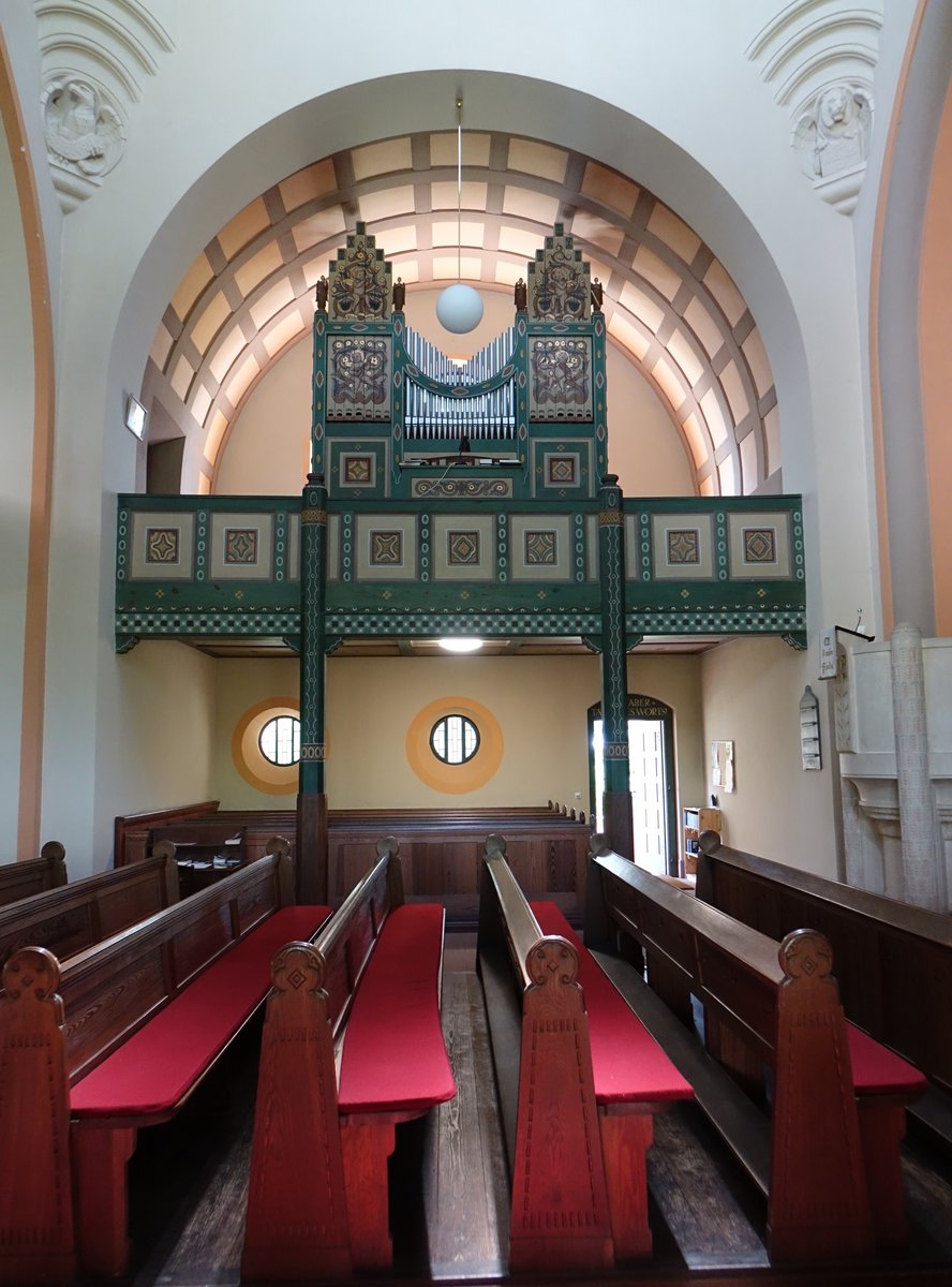 Bad Brckenau, Orgelempore in der Ev. Christuskirche (27.05.2018)