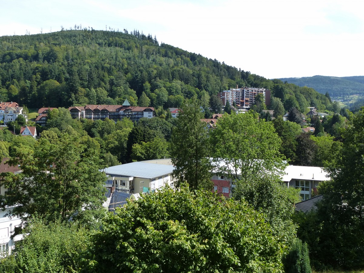 Bad Herrenalb, Blick ber den Kurort, auch  Siebentlerstadt  genannt, Aug.2015