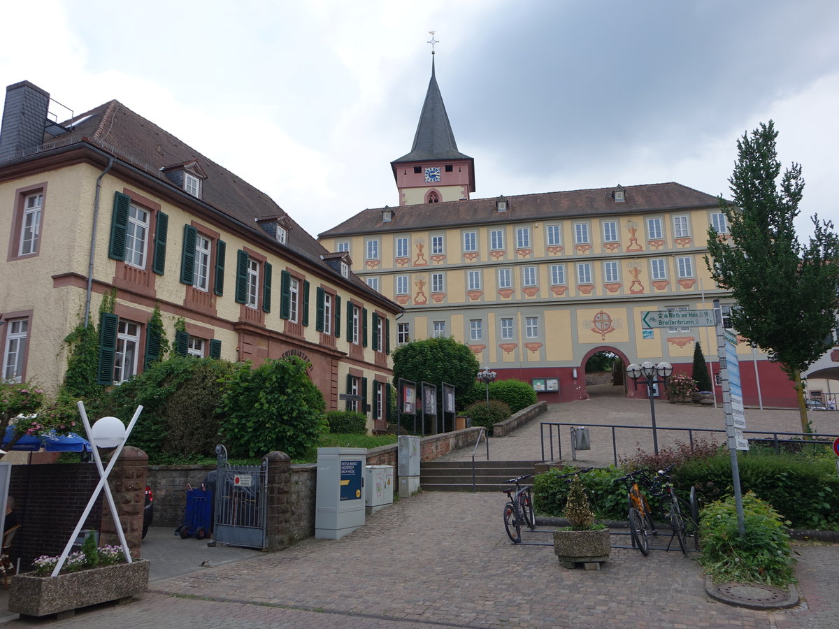 Bad Knig, Schloss und Ev. Kirche am Schloplatz (13.05.2018)