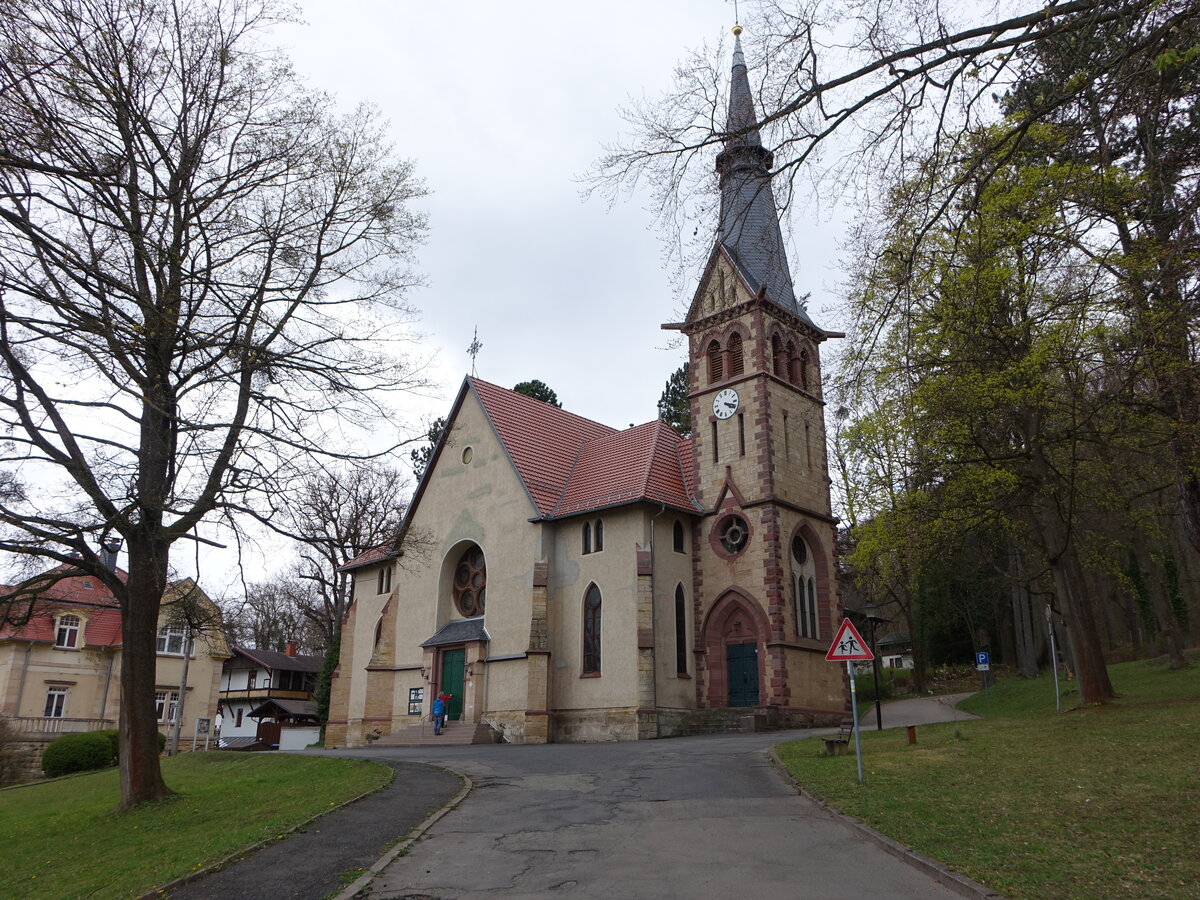 Bad Liebenstein, evangelische Friedenskirche in der Friedensallee (15.04.2022)
