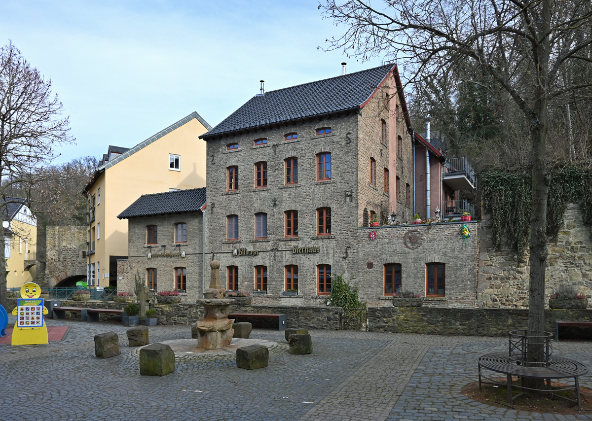 Bad Mnstereifel - Restaurant  Bitburger Bierhaus  unterhalb der Burg Mnstereifel an der Erft- 14.02.2021