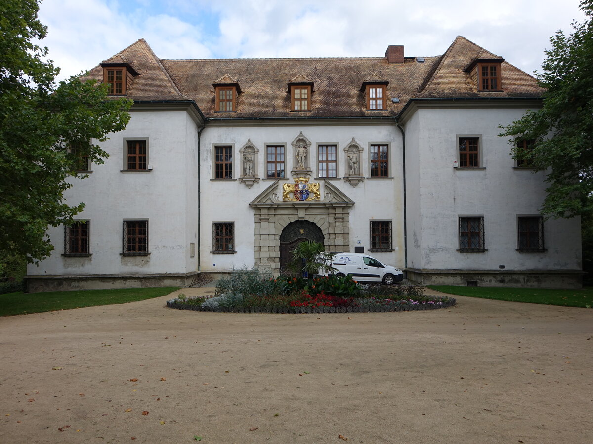 Bad Muskau, altes Schloss, erbaut im 16. Jahrhundert als Torhaus des Schlosses im Renaissancestil (17.09.2021)