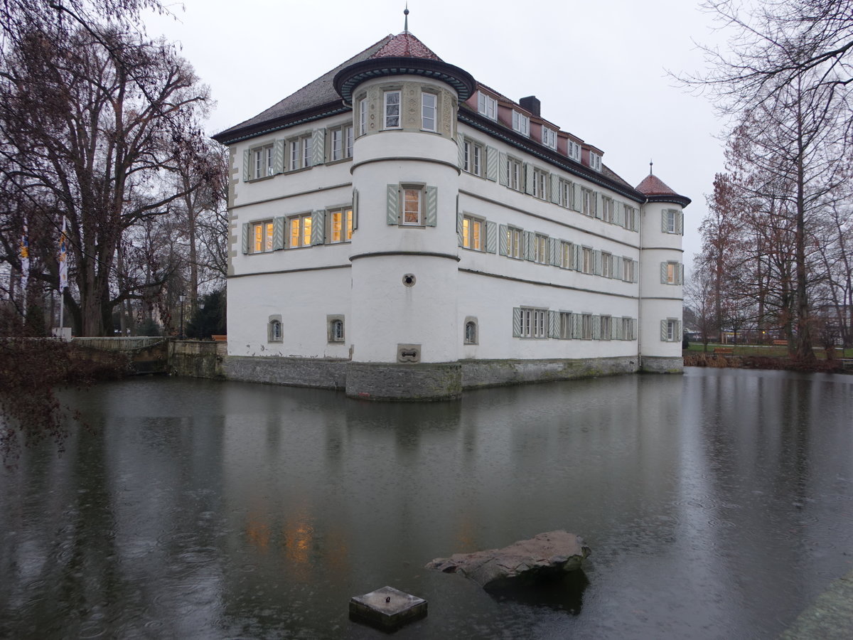 Bad Rappenau, Wasserschloss, erbaut von 1601 bis 1603 von Eberhard von Gemmingen (23.12.2018)