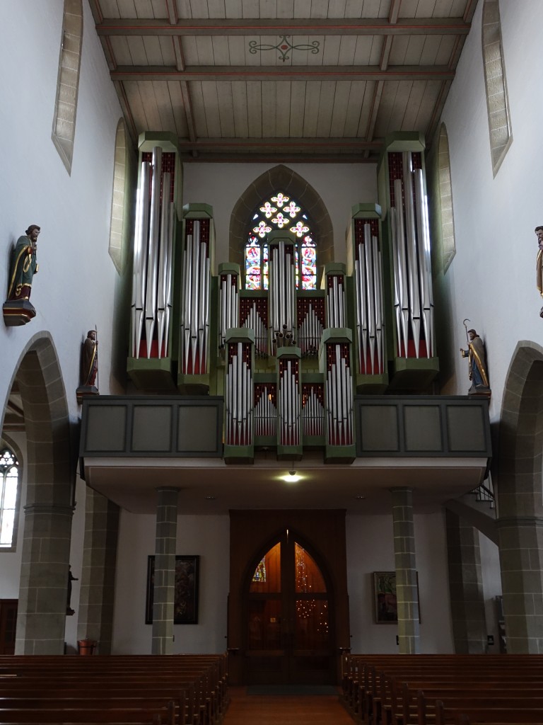 Bad Saulgau, Orgelempore in der Stadtkirche St. Johannes (24.01.2016)