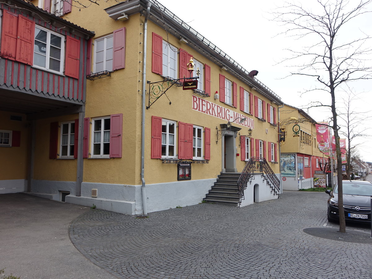 Bad Schussenried, Bierkrugmuseum in der Wilhelm Schussen Strae (05.04.2021)